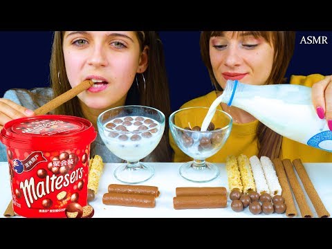 ASMR MALTESERS CHOCOLATE BALLS WITH CRUNCHY WAFER ROLLS | LILIBU-ASMR