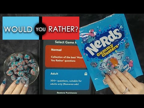 ASMR Nerds Gummy Clusters & Would You Rather on iPad | Whispered