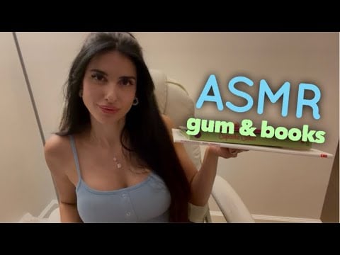 asmr gum & creaky, glossy page books 🥰📚🩵💕🧁