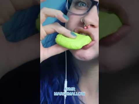 first time trying peep marshallows 😋(full vid on my channel) #asmreating #whispering #shorts #asmr