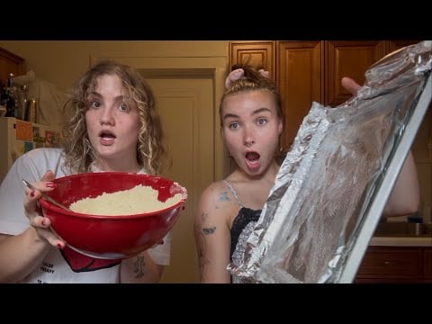 besties make lemon bars for you 🍋💖 (bake with us asmr)