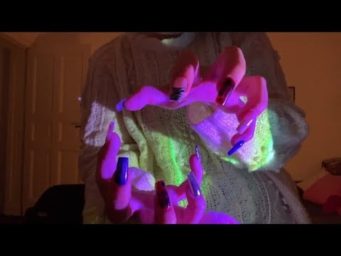 ASMR Hand Motions, Long Nails, Sea Sounds & Humming — Day 7
