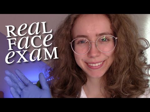 [ASMR] Medically Accurate Face & Neck Exam 🩺💙 (whispered role-play)