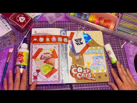 ASMR Junk Journal with Me! (Whispered Journalling)
