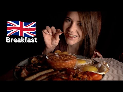 ASMR ENGLISH BREAKFAST 🇬🇧 100% Sensitive Eating Sounds | Mukbang in German/Deutsch