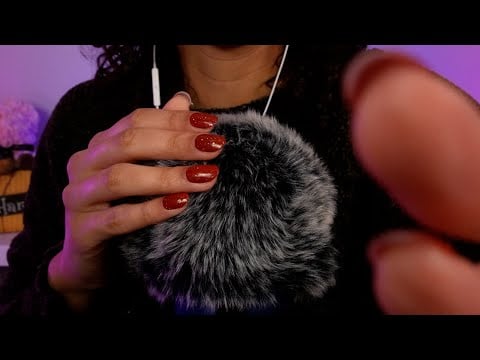 ASMR | *INTENSE SLEEP* Inaudible Whispers + Gentle Fluffy Mic Sounds (1 hour layered ASMR)