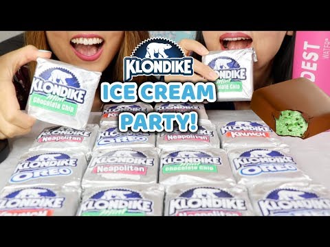 ASMR KLONDIKE ICE CREAM PARTY (OREO, MINT CHOCOLATE, KRUNCH, NEAPOLITAN) | Kim&Liz ASMR