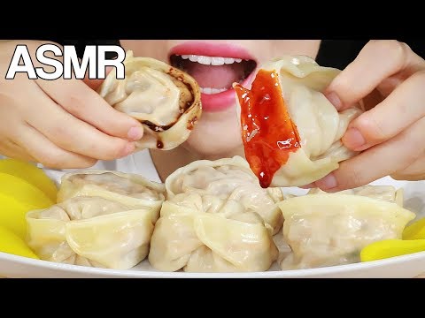 ASMR HOMEMADE KIMCHI DUMPLINGS (NUCLEAR SAUCE) EATING SOUNDS MUKBANG