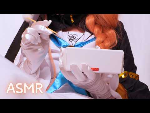 1 Hour Sleepy Ear Cleaning ASMR | Ear Pick & Fluffy Ear Puff [Blue Archive Mari Cosplay]