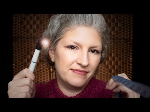 Lofi ASMR Soft Spoken Medical Examination (eye exam, ear exam, measuring, lights, gloves)