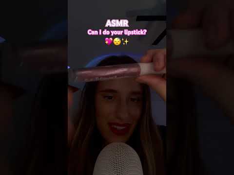 Can I do your lipstick? #asmrlipgloss #asmrlipstick #lipglossapplication #lipglosssounds #asmr