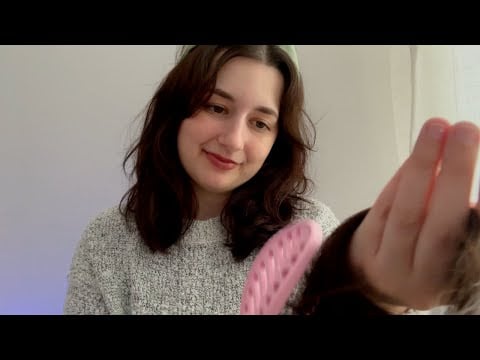 ASMR| Soft Spoken Hair Play (Brushing and Oiling, Big Sis POV)