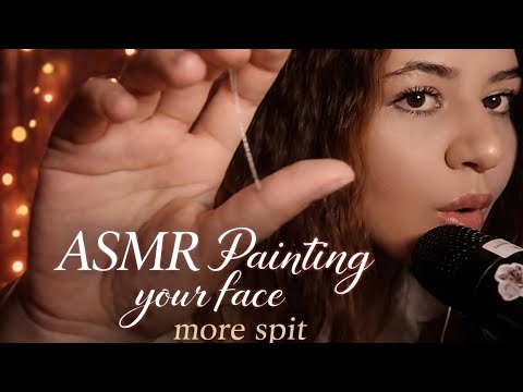 Spit Painting Your Face 💧 Mouth Sounds & Wet Triggers (INTENSE)