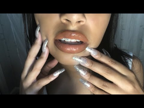 ASMR: || UP CLOSE WHISPERED RAMBLES WHILE APPLYING NAILS ||