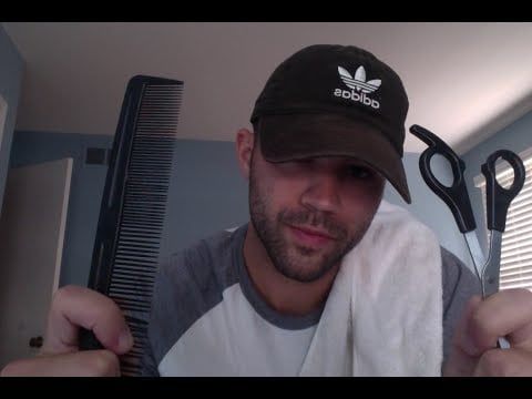 ASMR haircut (gum chewing)