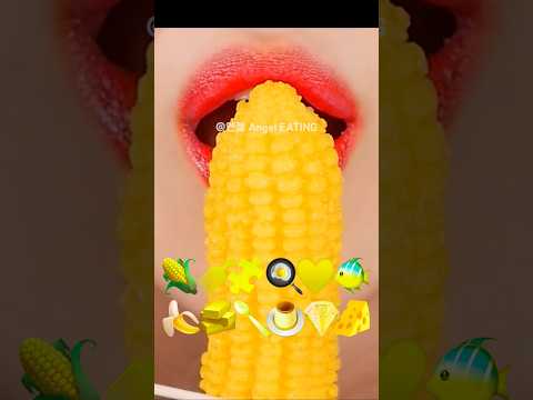 @AngelEATING777 asmr YELLOW EMOJI FOOD  KOHAKUTO 노랑색 코하쿠토 이모지 먹방 eating sounds