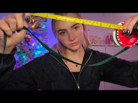 ASMR You’re a Christmas Gift and I’m Wrapping You 🎁 (gloves, measuring, paper)