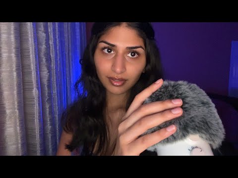 asmr up close trigger words & mic scratching ☁️ | layered sounds super tingly