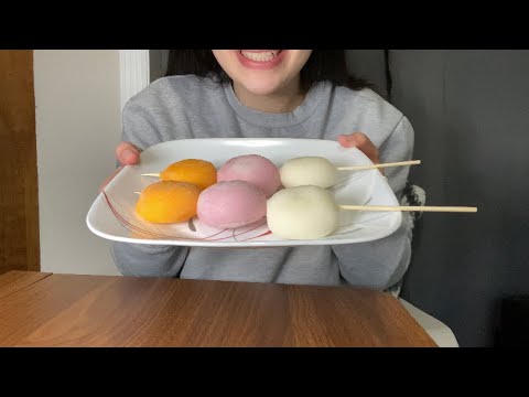 MOCHI ICE CREAM ON A STICK ASMR *SOFT STICKY EATING SOUNDS*