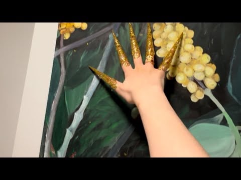 ASMR Tapping + Scratching with Long fake nails