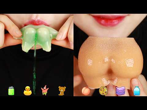 DON'T LAUGH. EAT A💲💲 ASMR JELLY ASMR WAX CANDY MUKBANG ASMR TARO CHIPS EATING SOUND ASMR