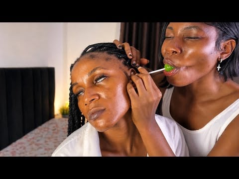ASMR FAST & AGGRESSIVE EAR + HEAD MASSAGE FOR SLEEP 😴 | SPIT PAINTING + EAR EATING
