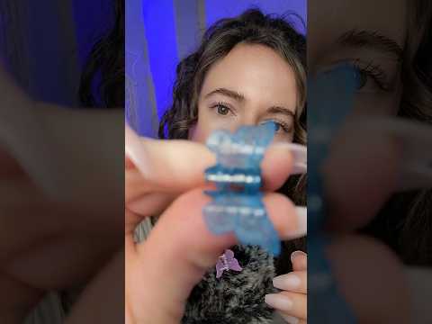 All the personal attention. Full video on Patreon 🦋🩵💗 #tingles #asmr #hairclipping #asmrhair