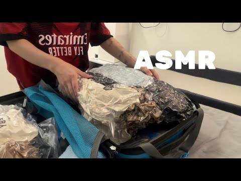 ASMR ARRUMANDO AS MALAS PARA VIAJAR PARA MADRID 🧳