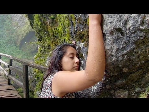 Spiritual purification and aura cleansing at a waterfall (ASMR for peace, relaxation, and sleep)