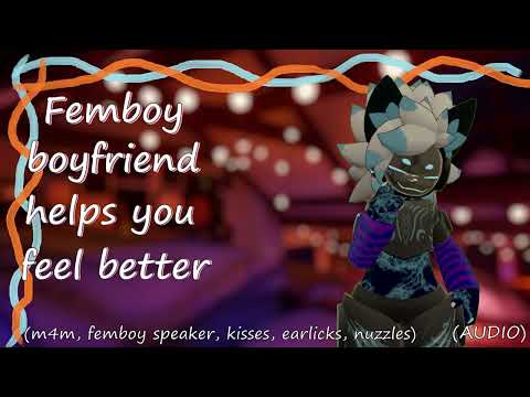 [Furry ASMR] Femboy boyfriend helps you feel better [m4m, femboy speaker, kisses, earlicks, nuzzles)