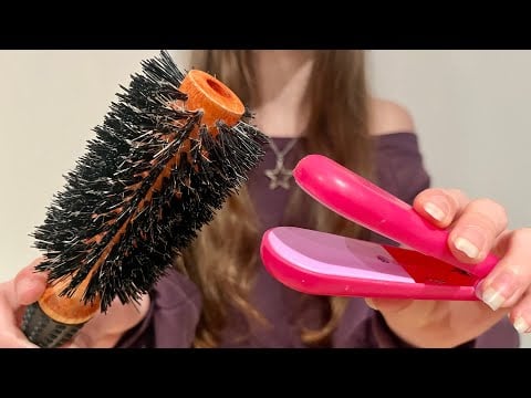 ASMR Straightening your imaginary hair! Hair straightening | Hair brushing | hair combing | lo-fi