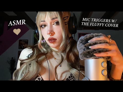 Mic Triggers With the Fluffy Mic Cover ASMR | Mic Scratching, Mic Brushing, Rambling, Whispering