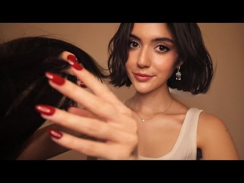 Sweet Girl Braids Your Hair Before The Road Trip - ASMR personal attention, gossip, spoolies, ...
