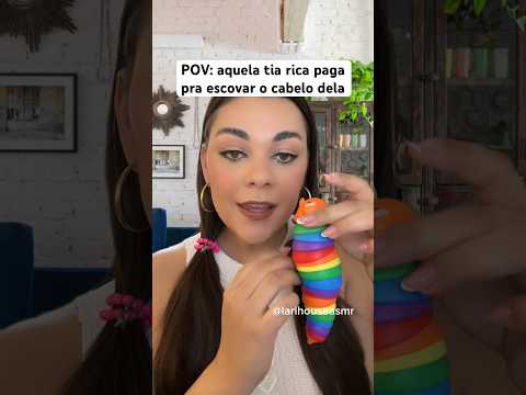 POV: aquela tia rica paga pra escovar o cabelo dela #shorts #humor #asmr