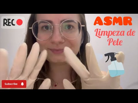 ASMR Caseiro limpeza de pele (Sussurros, sons de boca, skincare, toque na tela) #asmrcaseiro