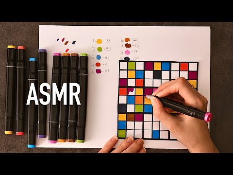 😴 ASMR - SUDOKU with Markers 🖍️  - Clicky Whispers