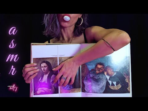 ASMR | Gum Chewing & Book Showing | Page Turning, Tapping, Rubbing & Scratching ASMR (No Talking)