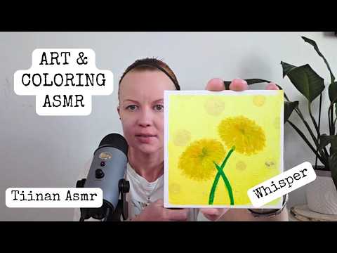 ASMR | Art Show & Tell + Coloring Sounds - Whisper with accent