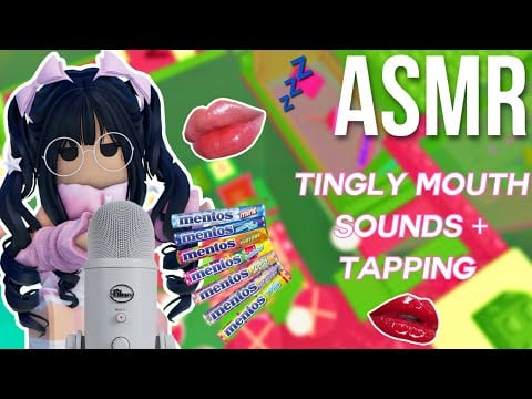 Roblox ASMR ~ mentos tower! tingly mouth sounds, tongue clicking + tapping for sleep 💗 (NO TALKING)