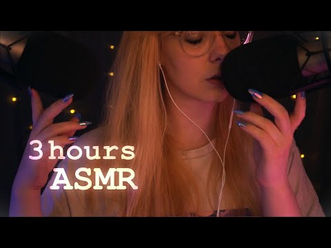 ASMR | 3 hours Gentle Mic Scratching & Slow Whispering - Sleepy, Ear to Ear