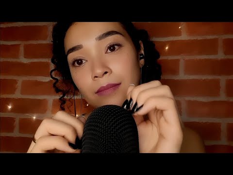 ASMR 🌧 ARRANHANDO o MICROFONE | Mic Scratching & Brushing | com muita chuva no fundo (real)