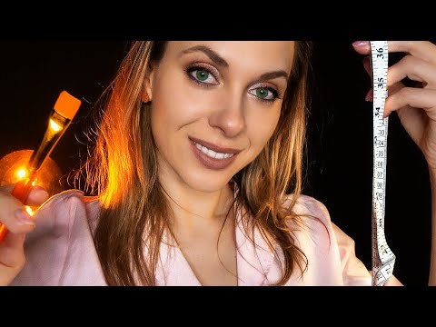 ASMR Measuring Your Face & painting You for Sleep, Personal attention and RAIN