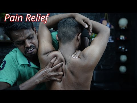 Body Pain Relief Indian Massage By Strong Wrist Barber | ASMR Therapy For Better Sleep | Neck Crack