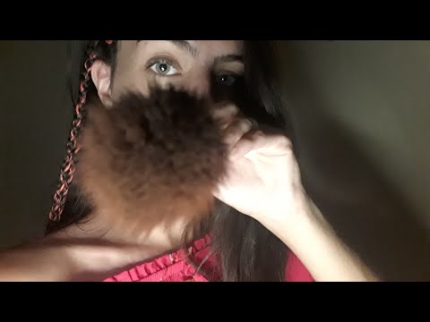 *Asmr* sons de boca+toques na tela (mão e pincel)