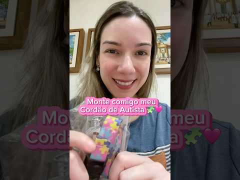 MONTEI MEU CORDÃO DE AUTISTA 🧩🩷 #autismo #asmreating