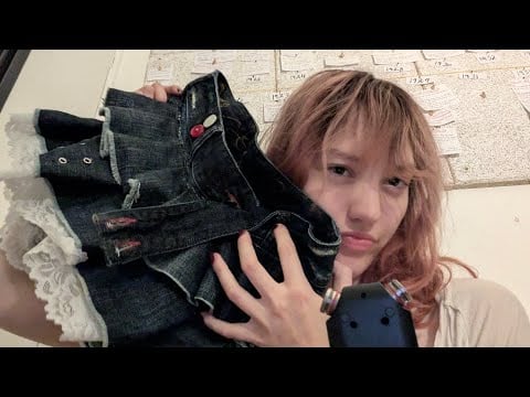fabric scratching on a skirt I'm making ASMR
