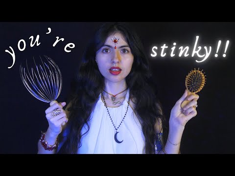 ASMR || taking care of stinky you 🤮❤️