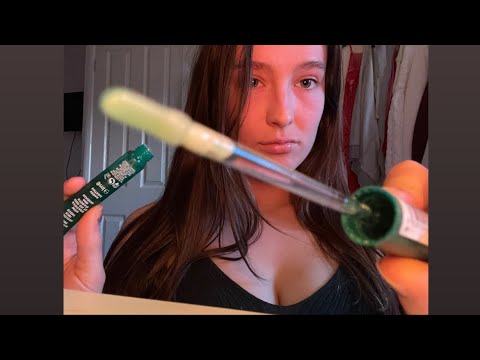 *ASMR* rude British girl applies your lipgloss😒💋(up close, fast, mouth sounds)