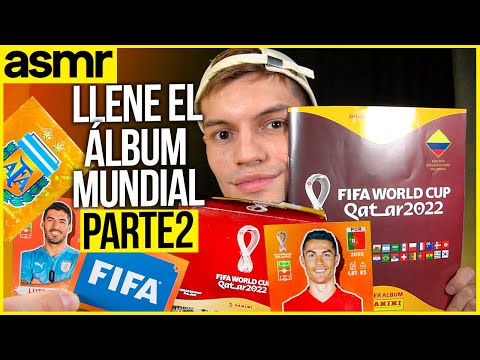 asmr para dormir llenando album mundial qatar 2022 parte 2 asmr español