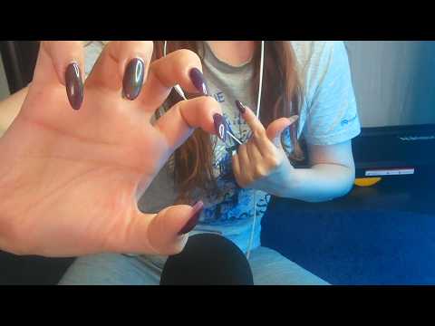 inaudible whispers and hand souns, nails | asmr